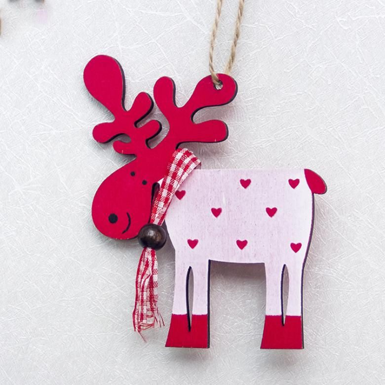 China Wholesale Cheap Christmas Home Decor Wooden Elk Decoration