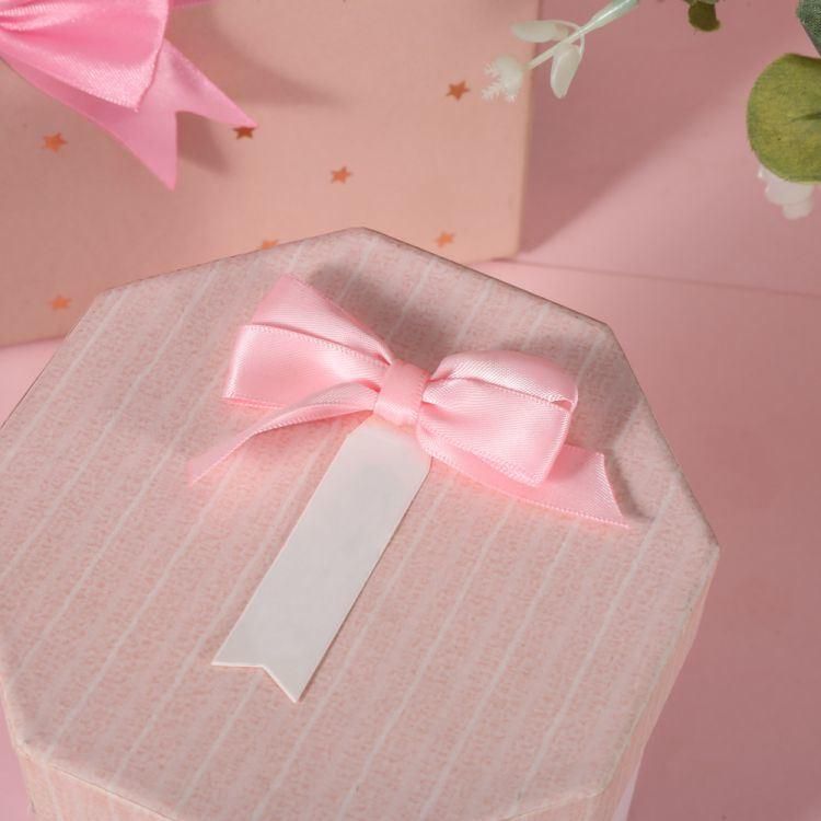 Wholesale Customized Satin Pre-Tied Ribbons with Printed Logo Wrapping Decorative Bows for Candy Package