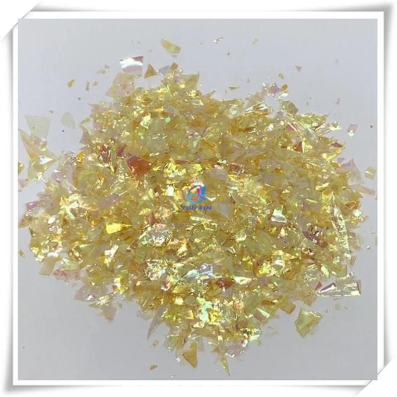 Multicolor Iridescent Ice Flakes for Craft and Art