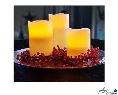 Flameless LED Wax Candle with Battery Operated for Home Decoration