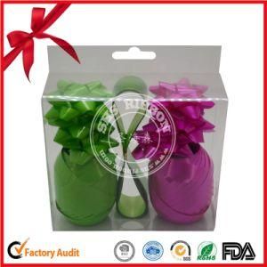 Single Faced Colorful Satin Gift Lacquer Ribbon Bow for Christmas