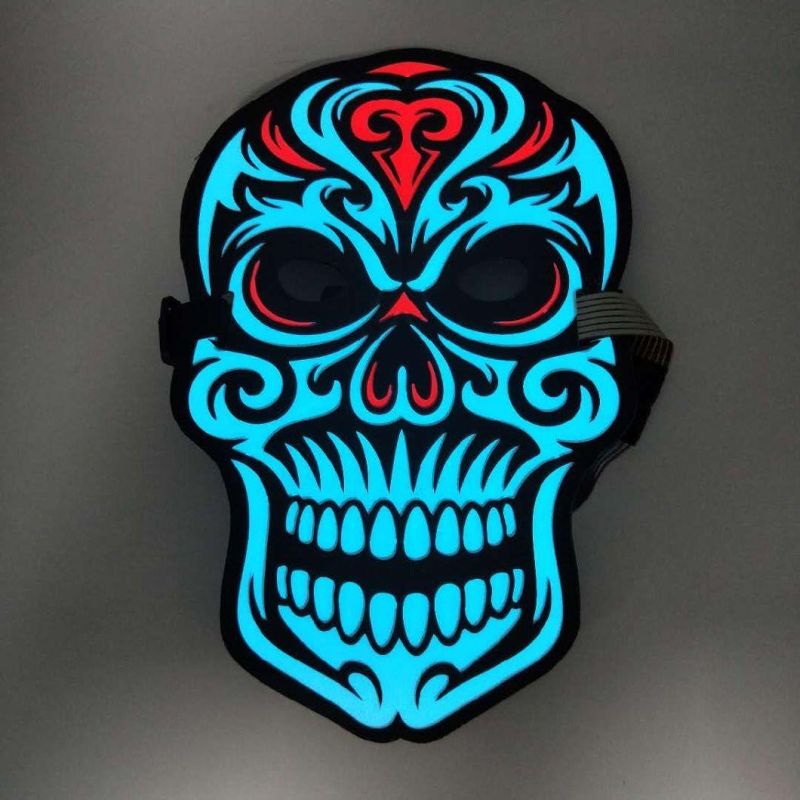 Sound Reactive LED Mask Sound Activated Mask Skull Mask