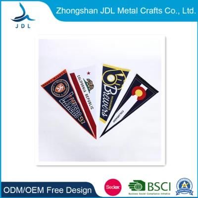 Trading Display Polyethylene Flag Blank Felt for Pringting Logo Wool Double-Sided Fabric Banner Pennant