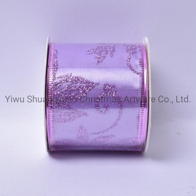 Christmas Ribbon Decor for Holiday Wedding Party Decoration Supplies Hook Ornament Craft Gifts