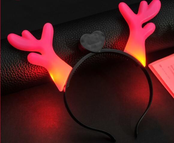 Fashion Original Self-Made Fabric Antler LED Light Hair Band for Kids Decoration in Festival