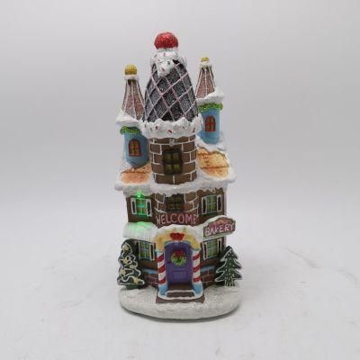 Miniature Christmas Village Houses Resin Gifts