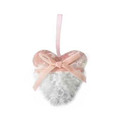 Pink Personalized Decor Nativity Christmas Ornaments Wool Felt Heart