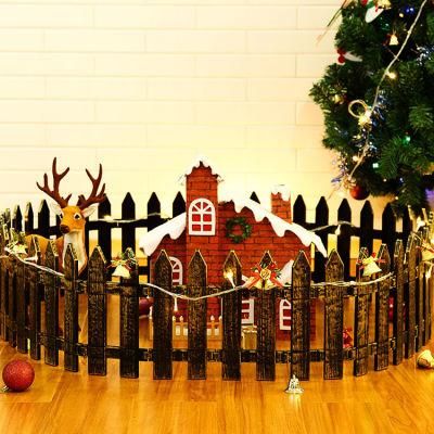 New Christmas Decorations Hotel Shopping Mall Supermarket Decoration Bronze Sharp Corner Plastic Decorative Fence Cross-Border Exclusive