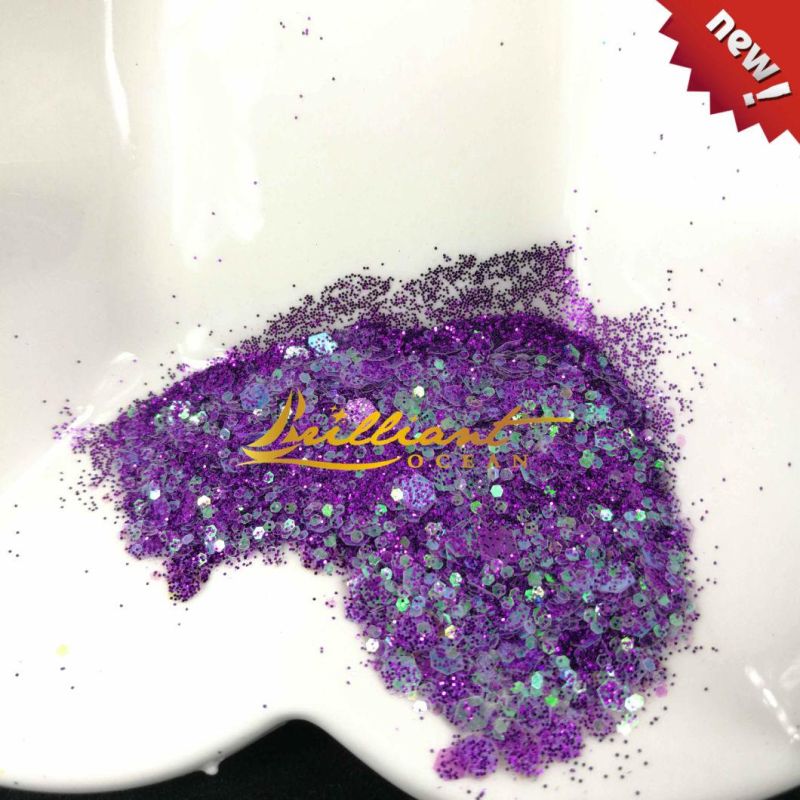 Different Colors and Sizes Bright Glitter Powder for Nail Beauty
