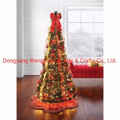 Dec. Metu 6FT Pop up Christmas Tree with LED Lights and Christmas Decoration