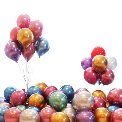 Wholesale Decoration Stuffing Latex Balloon Chrome Party Balloon Metallic Balloon