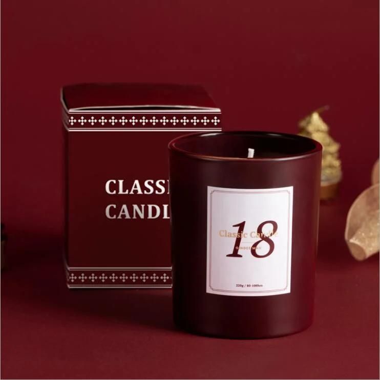 Christmas Red Scented Candle for Home Decoraton with Gift Box