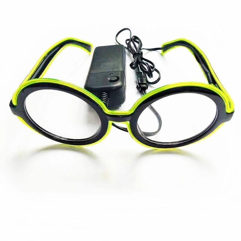 Flashing Round Frame Glasses LED Glasses for Party