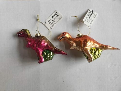 Hot Sales Customized Mould Glass Disnosaur Ornaments