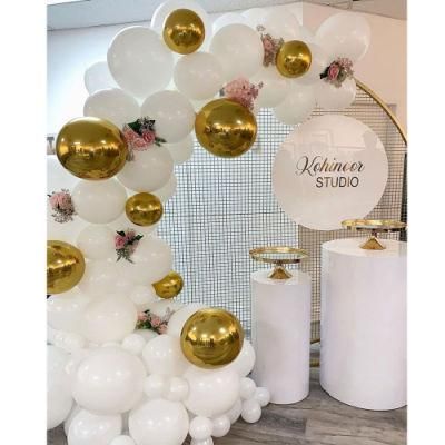 Latex Garland Kit Rose Gold Navy Double Deck Luminous Balloons White Balloon Arch Kit Set