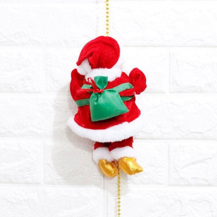 Dropshipping Electric Santa Claus climbing bead string decorations