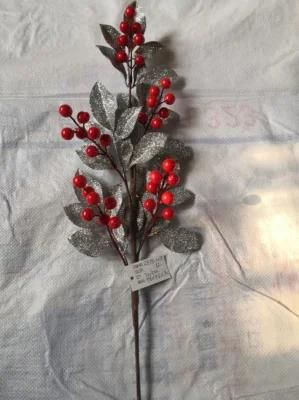 Christmas Red Pick with Berry for Xmas Tree Decorations