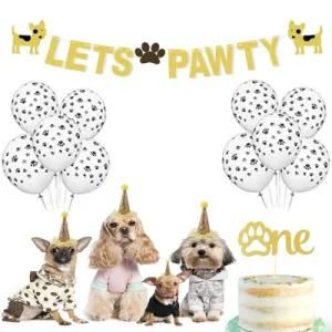 Pet Birthday Party Theme Latex Balloon Home Decoration Dogs Cats Supplies