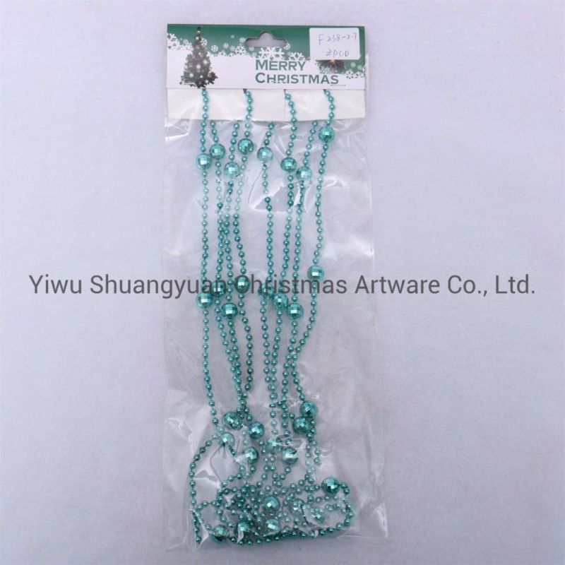 Christmas Decorations Plastic Beads Chain Roll for Christmas Tree