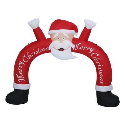8FT Christmas Santa Arch with Build-Inled Light Indoor Outdoor Decoration