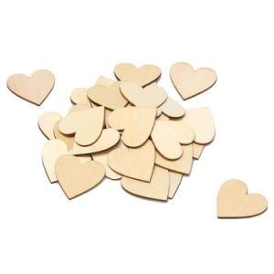 DIY Unfinished Wooden Wedding Guest Book Heart for Wedding Decoration