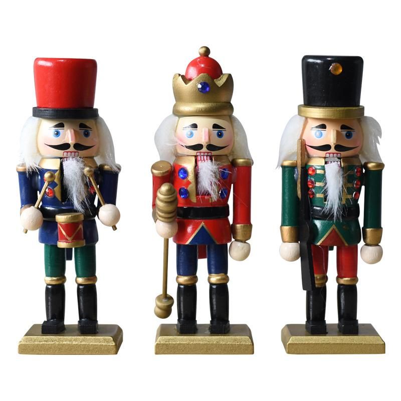 Factory Wholesale Wooden Deco Table-Top Nutcracker Holiday Home Ornament