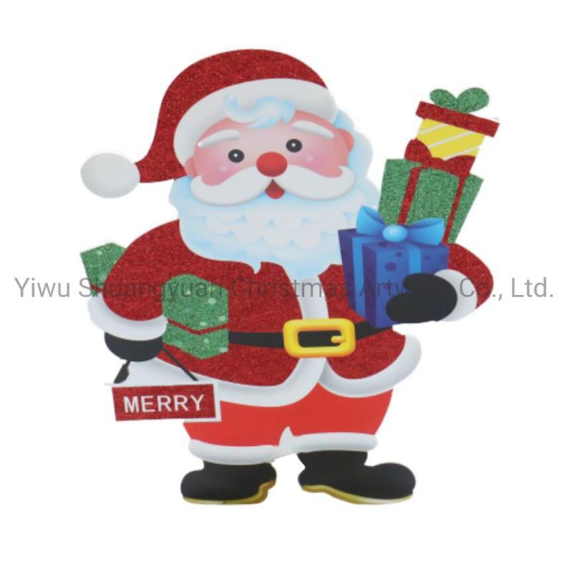 47cm Kt Board Santa Christmas Paper Santa Christmas Window Sticker