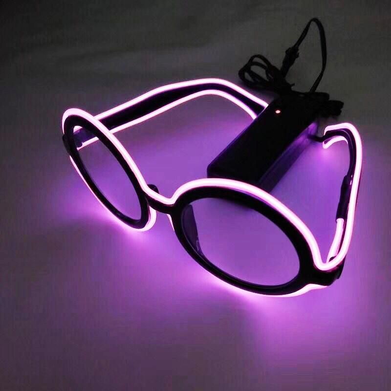 Flashing Round Frame Glasses LED Glasses for Party