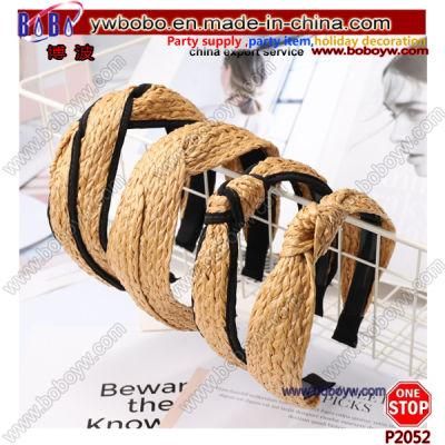 Fashion Women&prime;s Headband Hairband Straw Braided Knot Hair Band Hair Hoop (P2052)