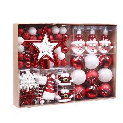 2020 Hot Sale Plastic Christmas Ball Set with Tree Top Star Christmas Gift