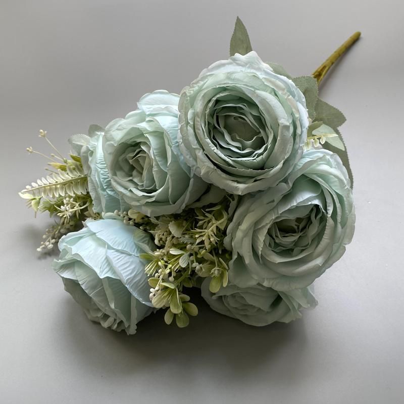 Good Quality Latest Fancy Designing Decorative Flower Artificial Decor Wedding Rose Bunches