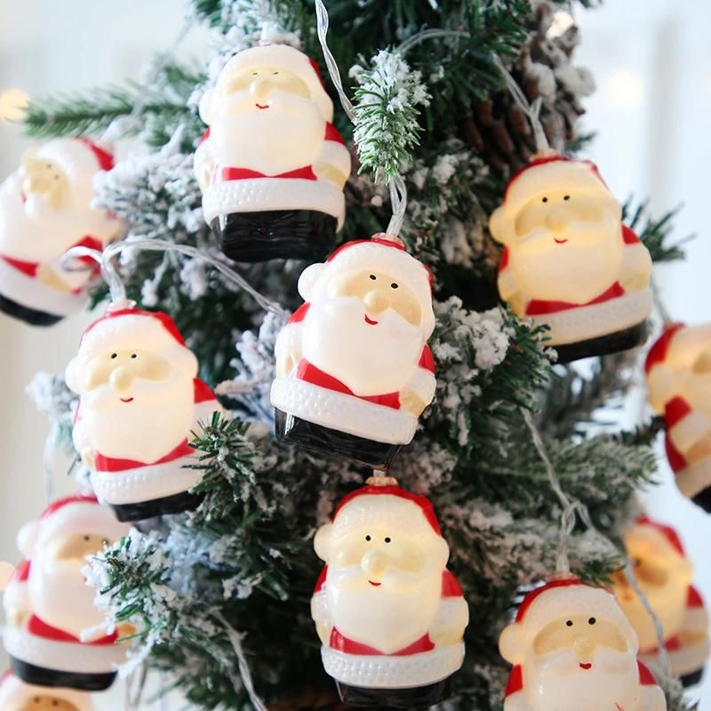 Garland Merry Christmas Decor for Home Xmas New Year 2022 Snowman Santa Claus String Light