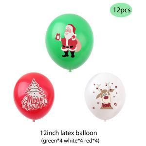 12PCS Christmas Holiday Decorations Santa Claus 12&quot; Latex Balloon