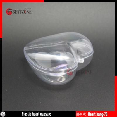 Plastic Heart Capsules for Xmas Tree Decoration