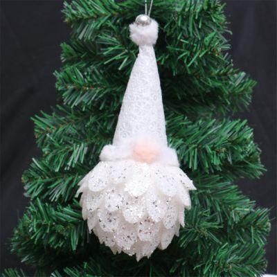 Factory Design Christmas Foam Santas Claus Hanging Ornament with Sequins