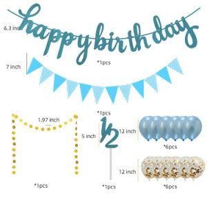 Half Year Old Happy Birthday Banner Baby Shower Party Balloon