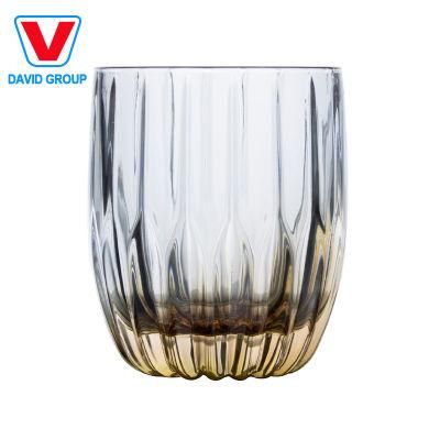 Custom Embossed Transparent Glass Cup for Restaurant