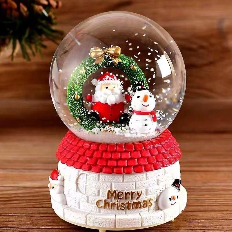 Red White Christmas Snow Globe