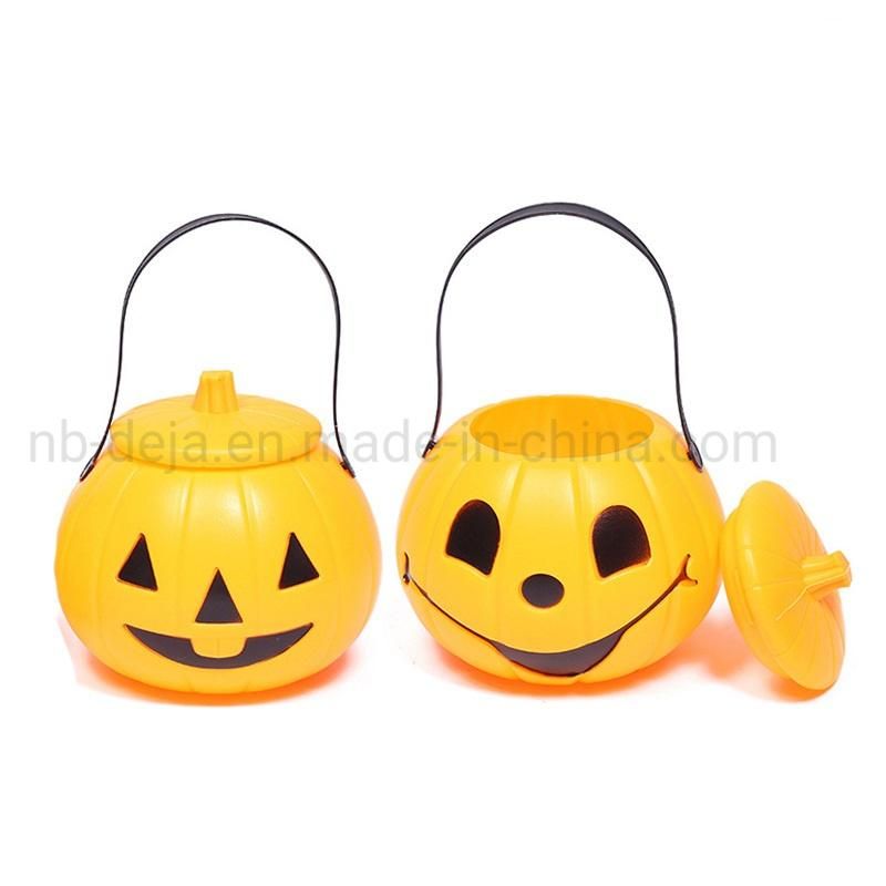 Halloween Funny Candy Bucket Plastic Pumpkin Basket Without Lamp