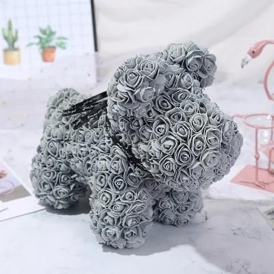 Rose Teddy Bear Puppy Rose Dog Unique for Anniversaries Birthdays with Gift Box