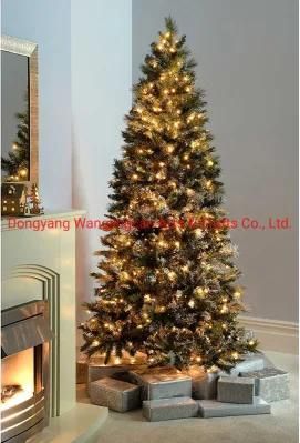 Dec. Metu PVC Snow/Flock Christmas Tree with LED Light