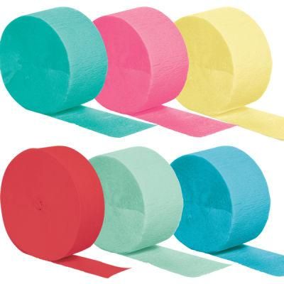 Colorful Party DIY Crepe Four Rainbow Paper Streamers