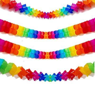 Colorful Hanging Paper Flower Garland Party Decoration Garland