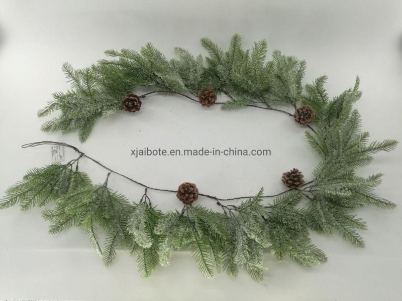 Christmas Pine Needle Garland Ornaments Decorations