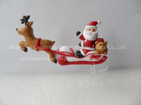 Mini Polymer Clay Christmas Decoration Santa Claus