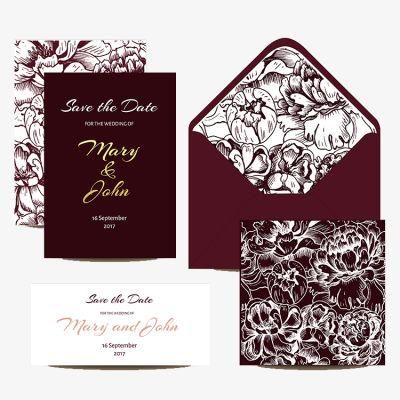 Hard Cover 3D Laser Cut Paper Greeting Cards Custom New Design Invitation Wedding Card