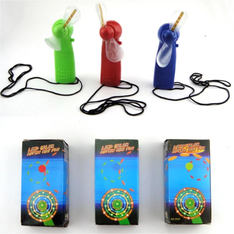 Colorful Handheld LED Mini Fan Operated