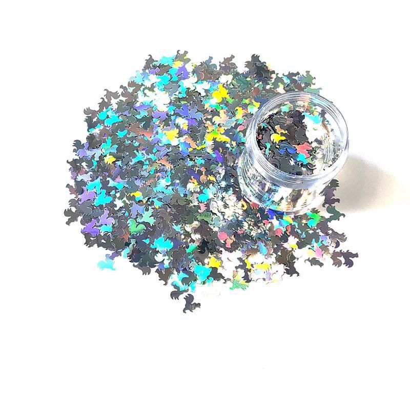 Wholesale Cosmetic Grade Special Shape Glitter Powder Dolphin Snow Round Heart Butterfly Moon Shaped Glitter