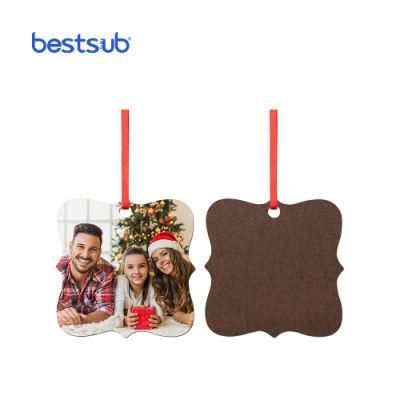 Bestsub Polygon Hardboard MDF Sublimation Printing Christmas Tree Ornament