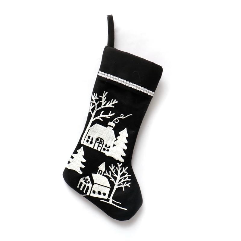 Wholesale High Quality Good Price Christmas Party Gift 50cm Christmas Embroidered Stocking
